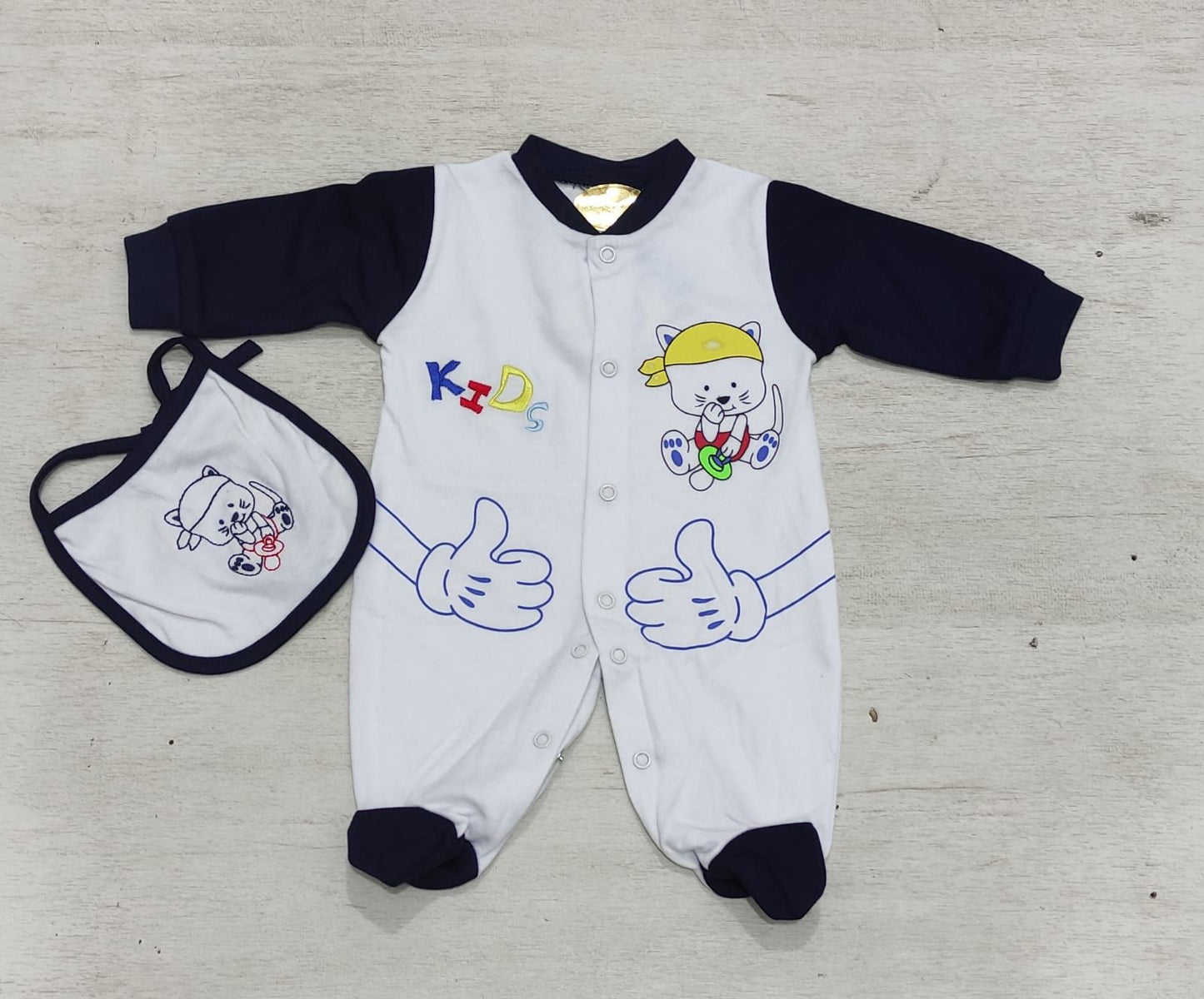 Oso + babero algodón