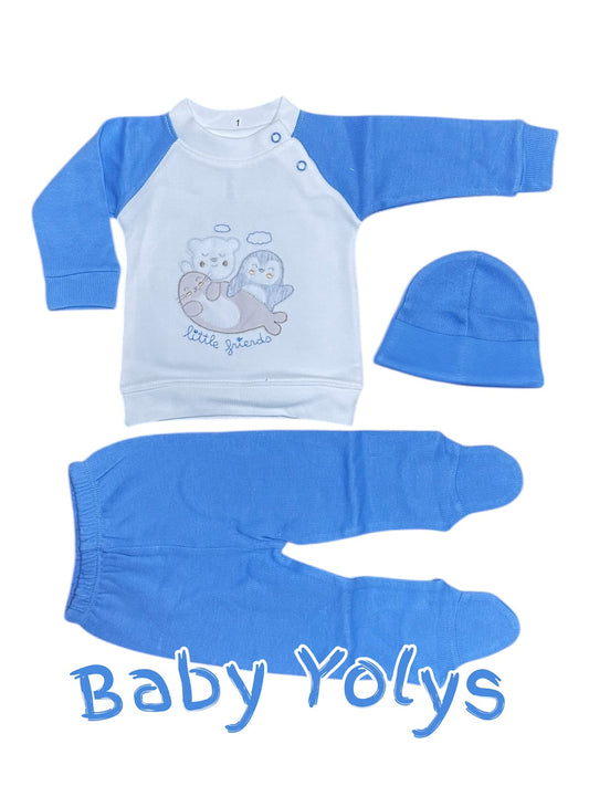 Conjunto foca bordado de bebé