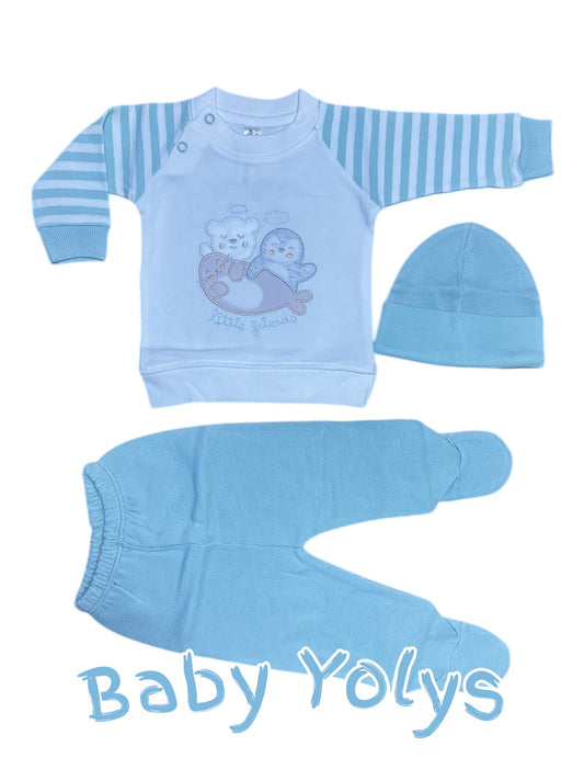 Conjunto foca bordado de bebé