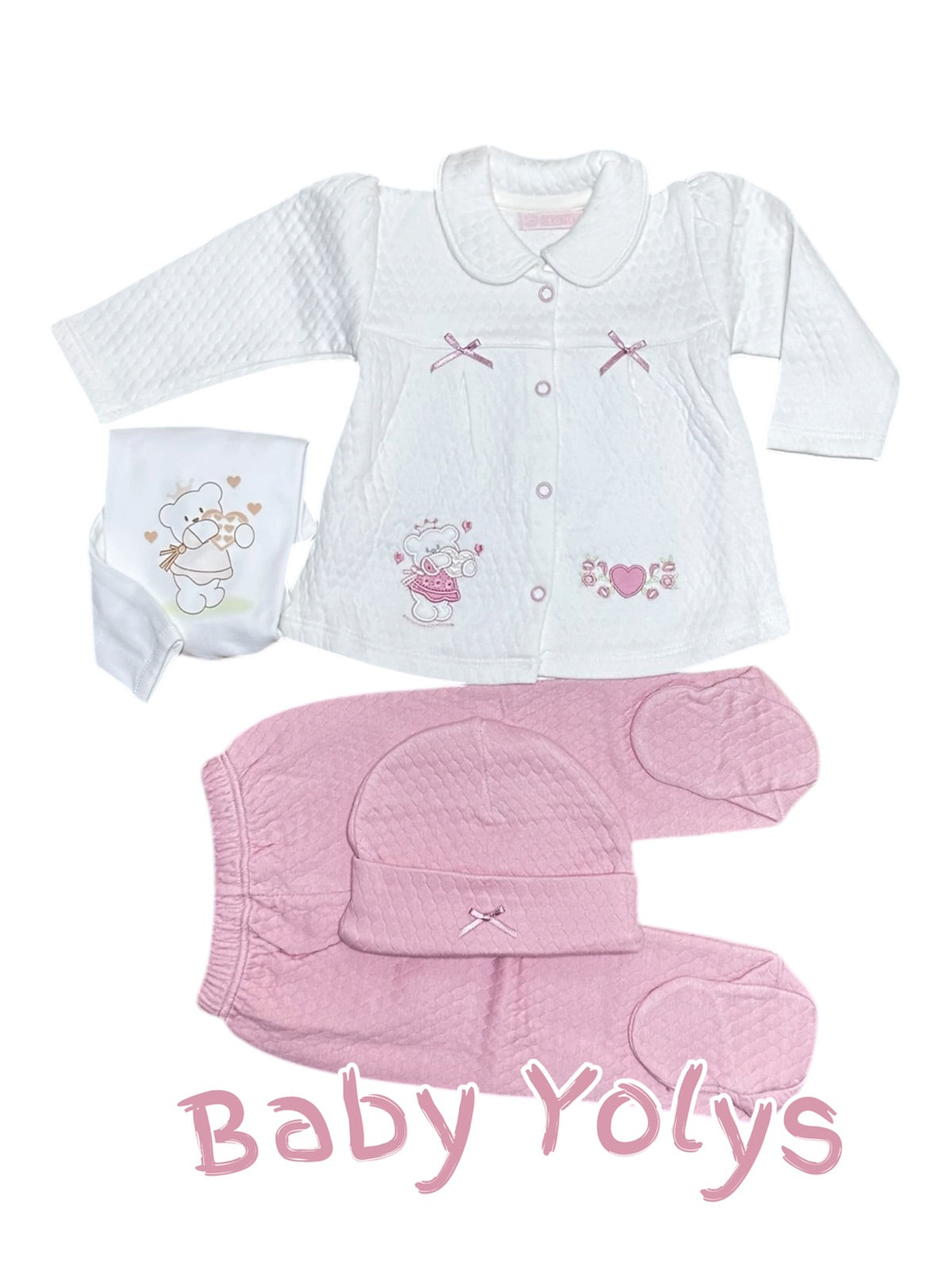 Conjunto  osita Bordada bebé