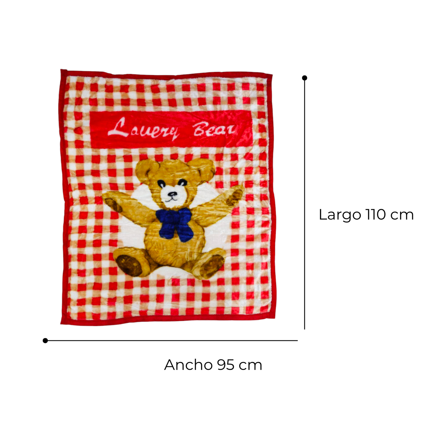 Manta a Cuadros Roja Plush