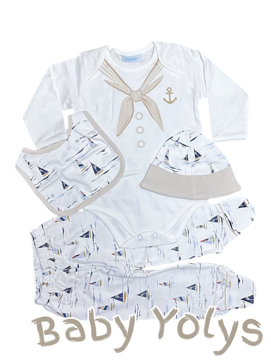 Ajuar Marinero para Niño 4pz